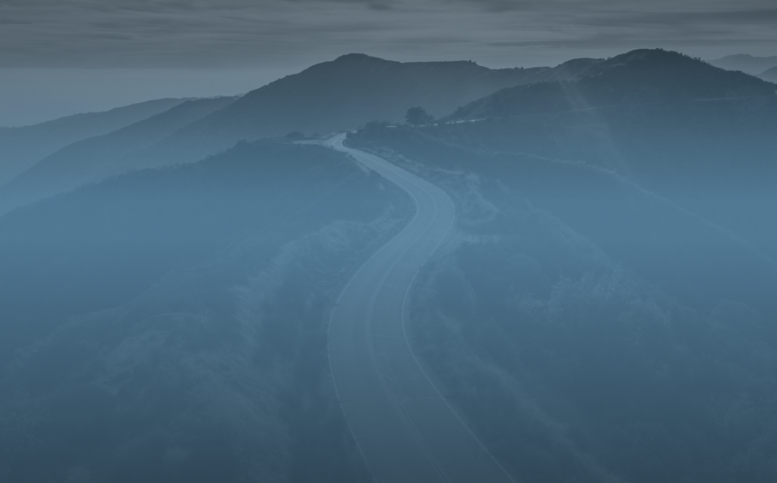 Highway through the mountains